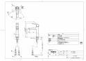 TOTO TLG10302J 取扱説明書 商品図面 施工説明書 洗面所･洗面台用 台付シングル混合水栓 商品図面1