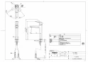 TOTO TLG10304J 取扱説明書 商品図面 施工説明書 洗面所･洗面台用 台付シングル混合水栓 GBシリーズ 商品図面1