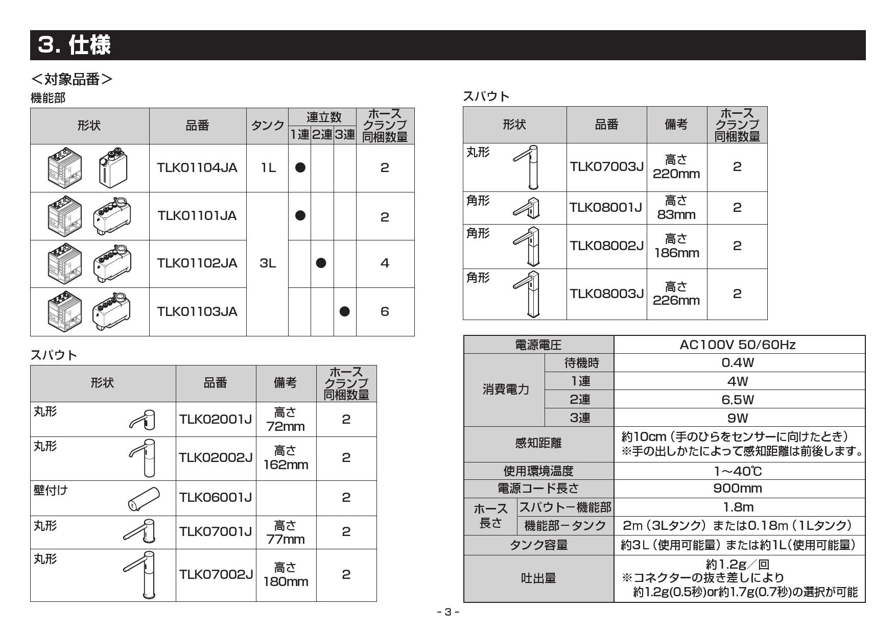 TOTO TLK01101JA 取扱説明書 商品図面 施工説明書|TOTO 自動水 TOTO TLK01101JA 取扱説明書 商品図面 施工説明書|TOTO 自動水