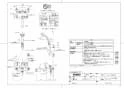 TOTO TMN40TE3 商品図面 壁付サーモスタット混合水栓（タッチ、エアイン、めっき、調圧弁、流調弁、ハイカット） 商品図面1