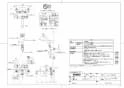 TOTO TMN40TEC 商品図面 壁付サーモスタット混合水栓（タッチ、エアイン、めっき、調圧弁、流調弁、ハイカット） 商品図面1