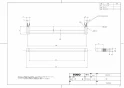 TOTO YHBS600F#EL 取扱説明書 商品図面 施工説明書 木製手すり 棚付二連紙巻器タイプ 商品図面1